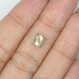 Natural Loose Rectangle Yellow Grey Color Diamond  0.95 CT 6.00 MM Rectangle Shape Rose Cut Diamond L7342