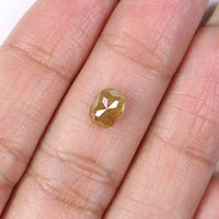 Natural Loose Oval Diamond Brown Yellow Color 1.33 CT 6.80 MM Oval Shape Rose Cut Diamond L7328