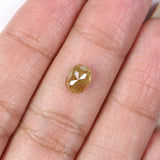 Natural Loose Oval Diamond Brown Yellow Color 1.33 CT 6.80 MM Oval Shape Rose Cut Diamond L7328