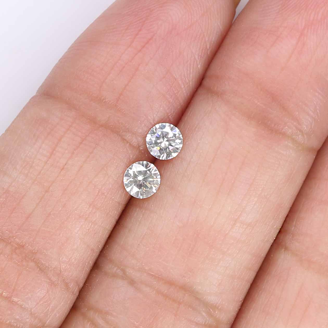 0.34 Ct Natural Loose Round Cut Pair Diamond White - H Color Round Shape Diamond 3.50 MM Natural White Round Brilliant Cut Diamond LQ2020