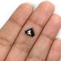 Natural Loose Shield Black Color Diamond 2.08 CT 7.55 MM Shield Shape Rose Cut Diamond L9188