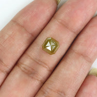 Natural Loose Radiant Yellow Color Diamond 2.27 CT 7.00 MM Radiant Shape Rose Cut Diamond L6550