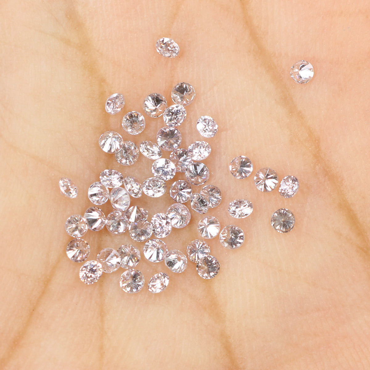 0.70 Ct Natural Loose Diamond, Pink Diamond, Round Diamond, Round Brilliant Cut Diamond, Sparkling Diamond, Rustic Diamond L894