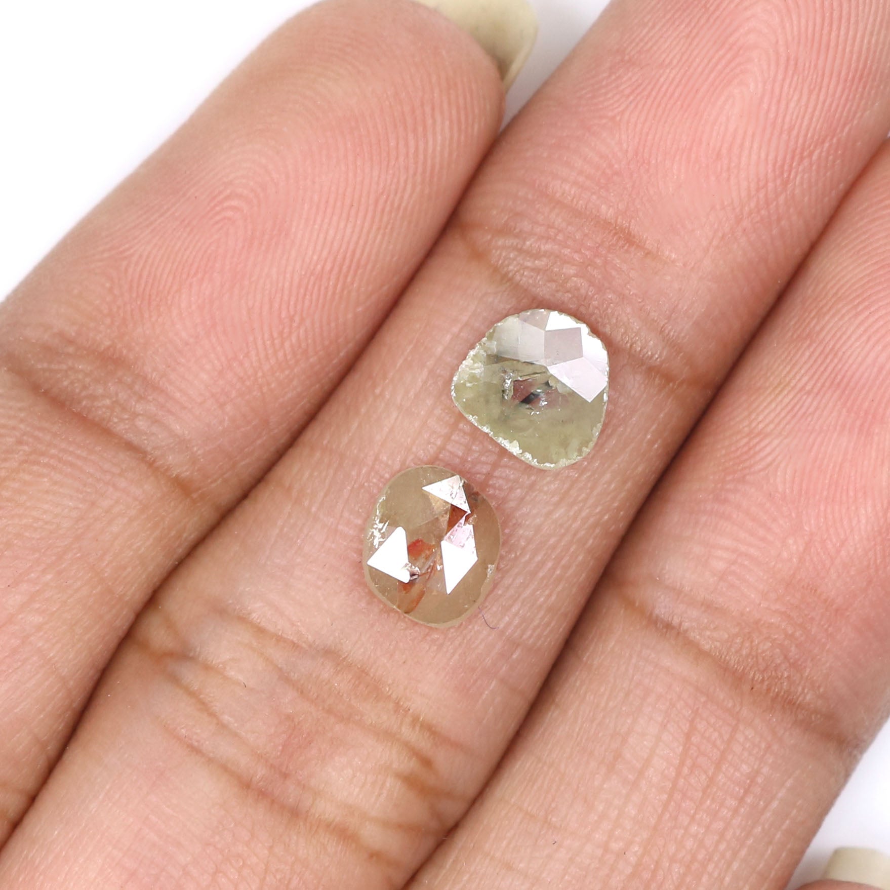 0.96 CT Natural Loose Slice Shape Diamond Brown Color Slice Cut Diamond 6.10 MM Natural Loose Grey Color Slice Irregular Cut Diamond LQ2240