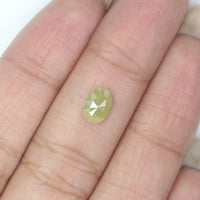 Natural Loose oval Diamond Yellow Color 0.80 CT 7.00 MM oval Rose Cut Shape Diamond L8014