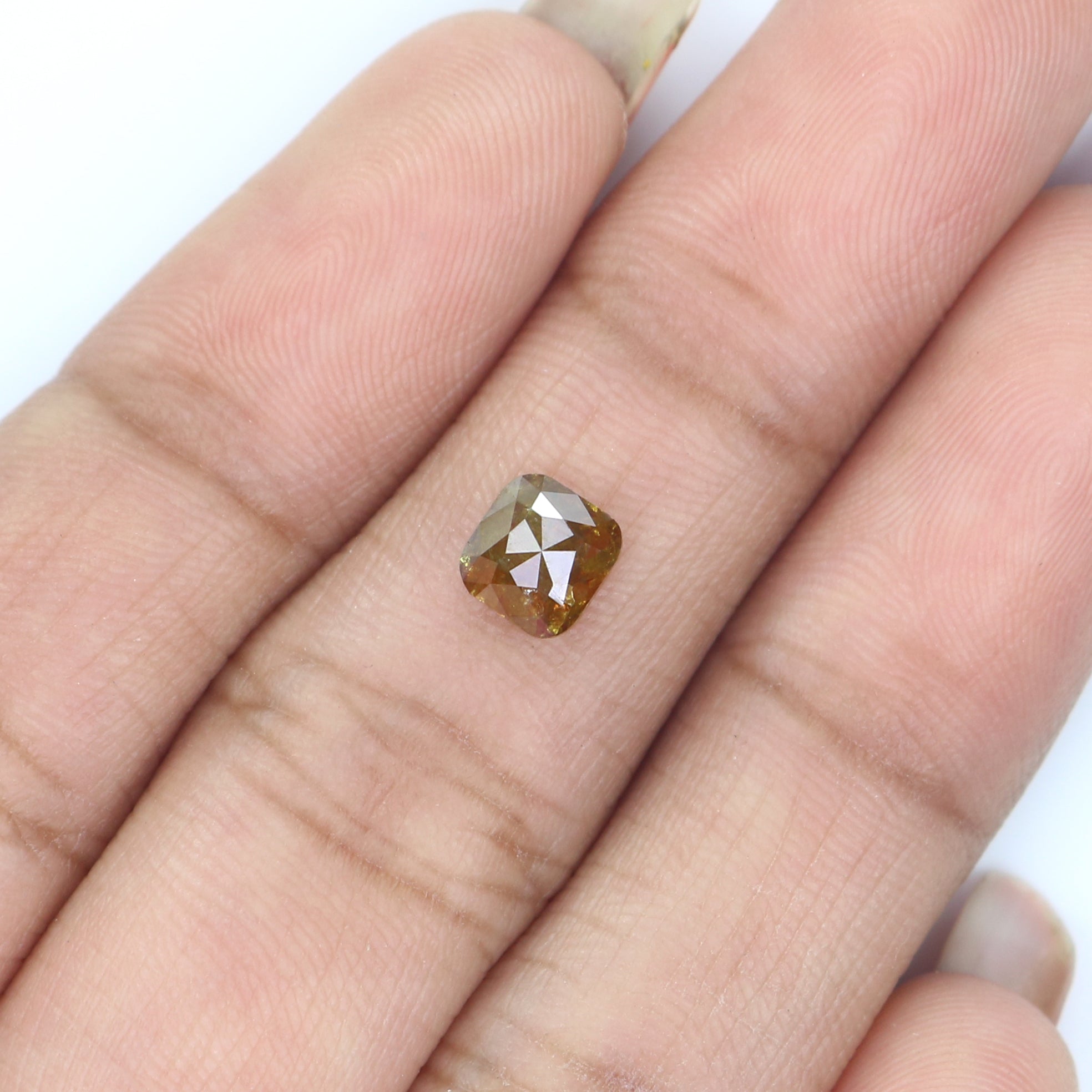 0.78 CT Natural Loose Cushion Shape Diamond Brown Color Cushion Cut Diamond 5.40 MM Natural Loose Diamond Cushion Rose Cut Diamond LQ334