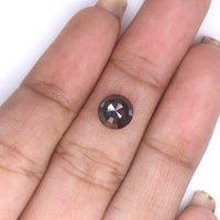 Natural Loose Round Rose Cut Brown Color Diamond 1.60 CT 6.95 MM Rose Cut Shape Diamond L8217