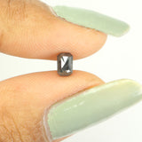 0.49 Ct Natural Loose Diamond, Emerald Cut Diamonds, Black Color Diamond, Rose Cut Diamond, Rustic Diamond, Radiant Diamond KDL5359