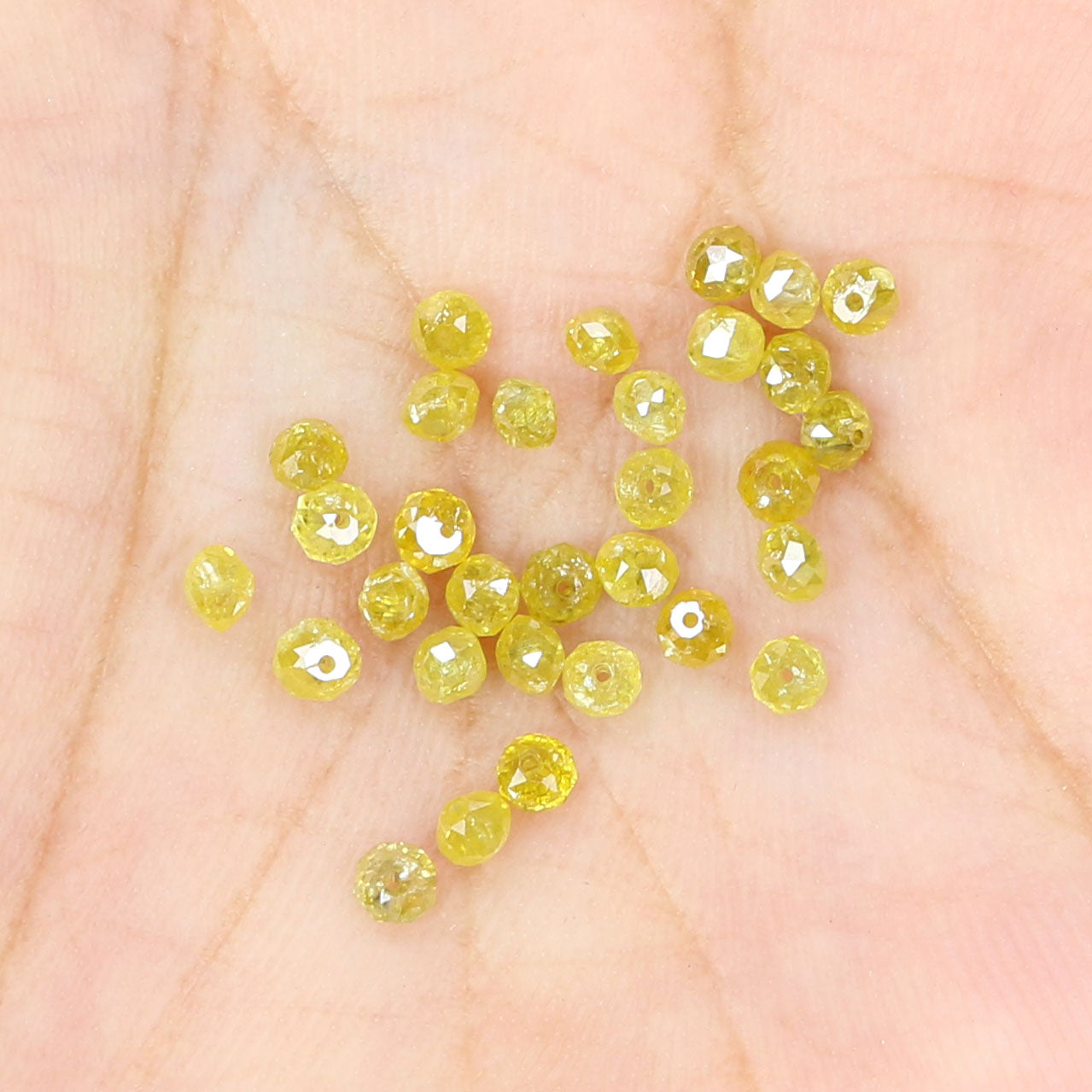 2.23 CT Natural Loose Bead Shape Diamond Yellow Color Bead Cut Diamond 2.10 MM Natural Loose Yellow Color Bead Rose Cut Diamond LQB1705