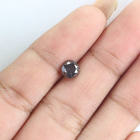 Natural Loose Round Brilliant Cut Salt And Pepper Diamond Black Color 0.81 CT 5.40 MM Round Shape Diamond L9412