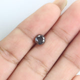 Natural Loose Round Brilliant Cut Salt And Pepper Diamond Black Color 0.81 CT 5.40 MM Round Shape Diamond L9412
