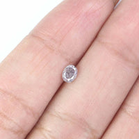 Natural Loose Oval Pink Color Diamond 0.29 CT 4.25 MM Oval Rose Cut Shape Diamond L6377