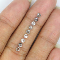Natural Loose Round Rose Cut Diamond, Salt And Pepper Round Diamond, Natural Loose Diamond, Rose Cut Diamond, 1.02 CT Round Shape L2773