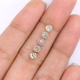 Natural Loose Rose Cut Yellow Grey Diamond Color 1.58 CT 3.90 MM Round Rose Cut Shape Diamond L9886
