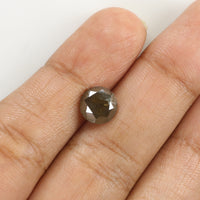 Natural Loose Round Brown Grey Color Diamond 2.52 CT 7.80 MM Round Brilliant Cut Diamond L7218