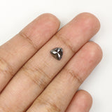Natural Loose Triangle Salt And Pepper Diamond Black Grey Color 0.95 CT 6.80 MM Triangle Shape Rose Cut Diamond L8373