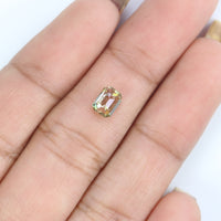 Natural Loose Emerald Diamond Green Color 0.67 CT 5.77 MM Emerald Shape Rose Cut Diamond KDL2548
