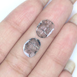 Natural Loose Slice Salt And Pepper Diamond Black Grey Color 1.76 CT 10.62 MM Slice Shape Rose Cut Diamond KR2560