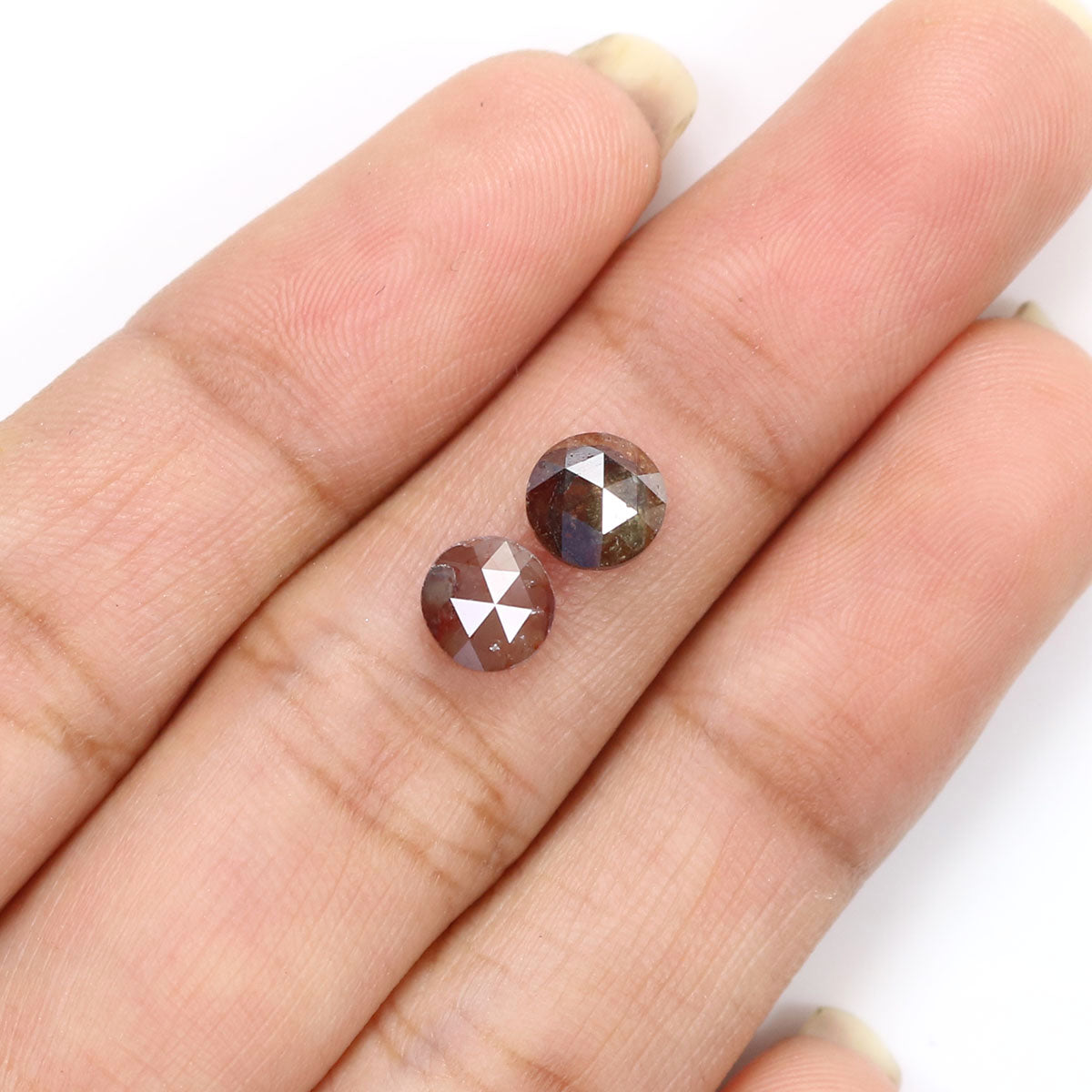 Natural Loose Rose Cut Brown Color Diamond 1.66 CT 5.90 MM Round Rose Cut Shape Diamond KDL6348