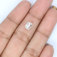 Natural Loose Emerald Diamond White - G Color 1.05 CT 6.28 MM Emerald Shape Rose Cut Diamond KDL2581