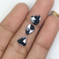 Natural Loose Slice Black Color Diamond 1.27 CT 8.04 MM Slice Shape Rose Cut Diamond L2614