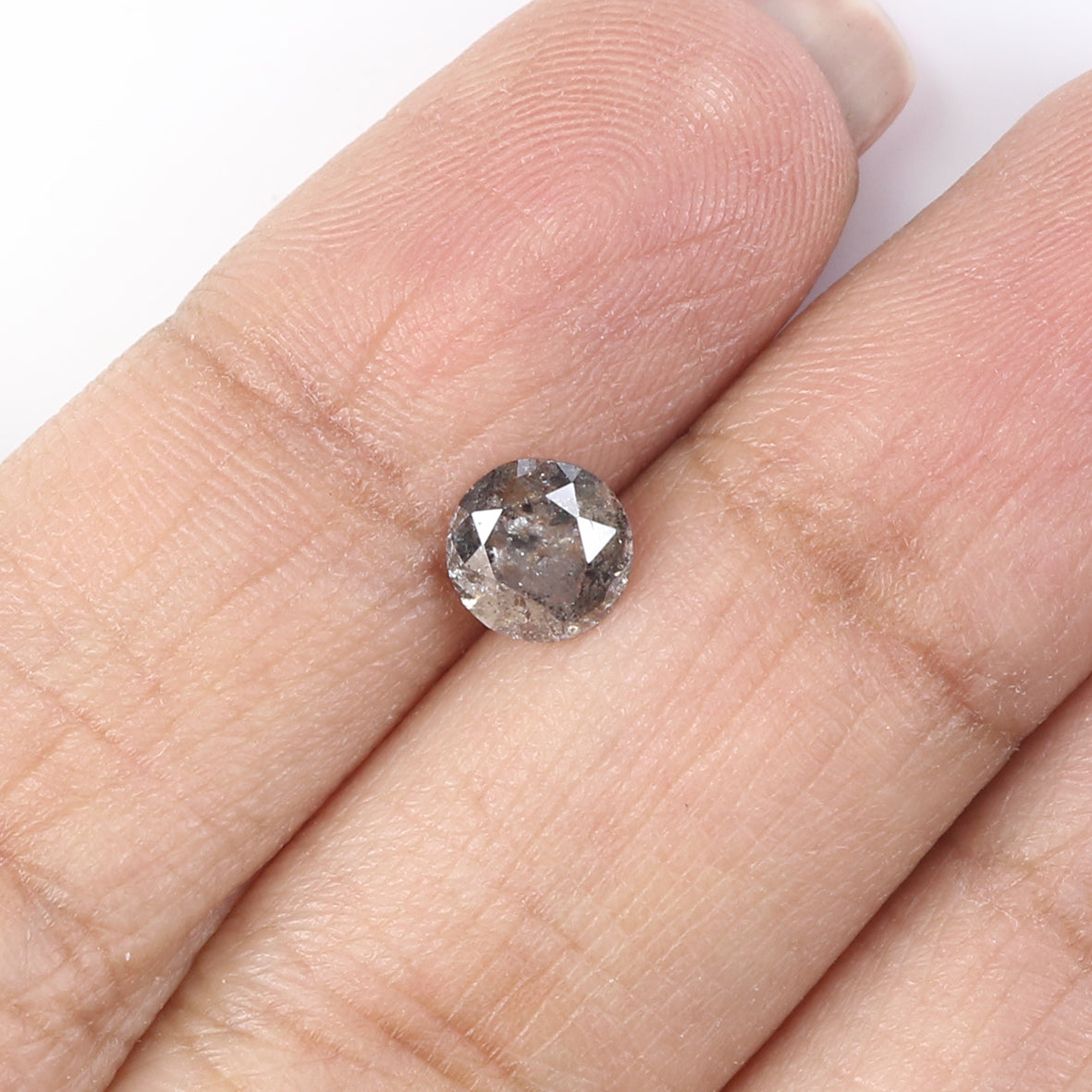 0.84 CT Natural Loose Round Shape Diamond Salt And Pepper Round Cut Diamond 5.90 MM Natural Loose Diamond Round Brilliant Cut Diamond LQ9963