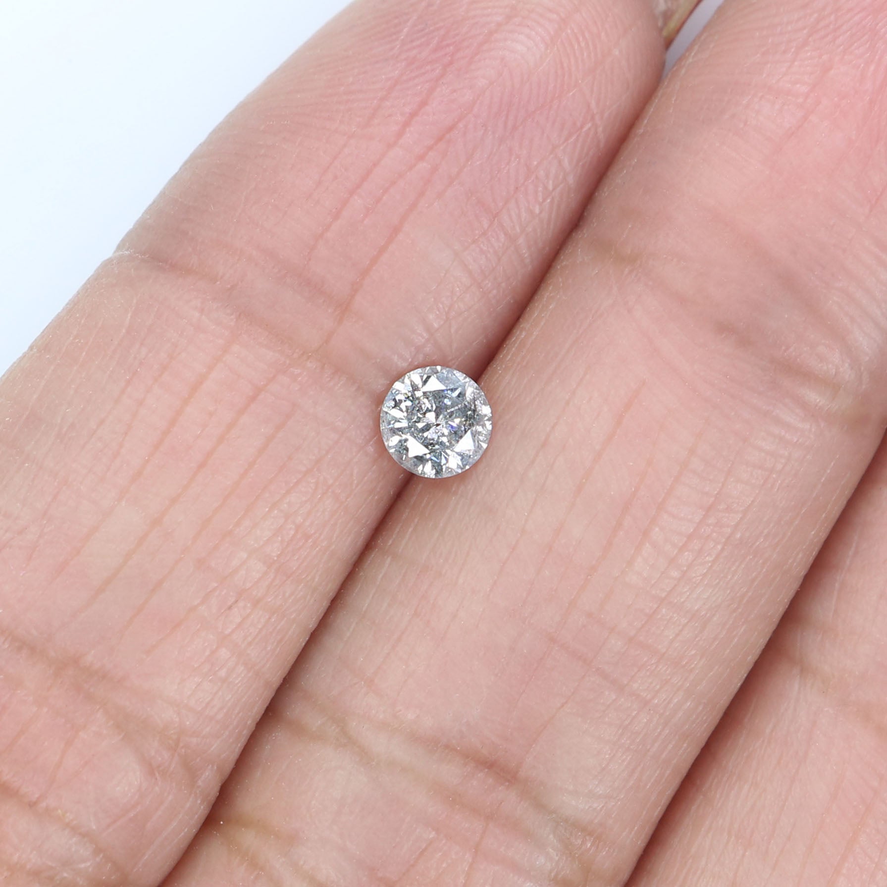 0.27 CT Natural Loose Round Shape Diamond Black Grey Color Round Cut Diamond 4.10 MM Salt And Pepper Round Brilliant Cut Diamond KQ1067