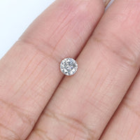 Natural Loose Round Salt And Pepper Black Grey Color Diamond 0.27 CT 4.10 MM Round Brilliant Cut Diamond KR1067
