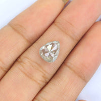 Natural Loose Pear Salt And Pepper Diamond Grey Color 2.26 CT 9.28 MM Pear Shape Rose Cut Diamond KDL2489