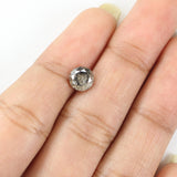 Natural Loose Round Salt And Pepper Diamond Black Grey Color 1.16 CT 6.30 MM Round Brilliant Cut Diamond L8447