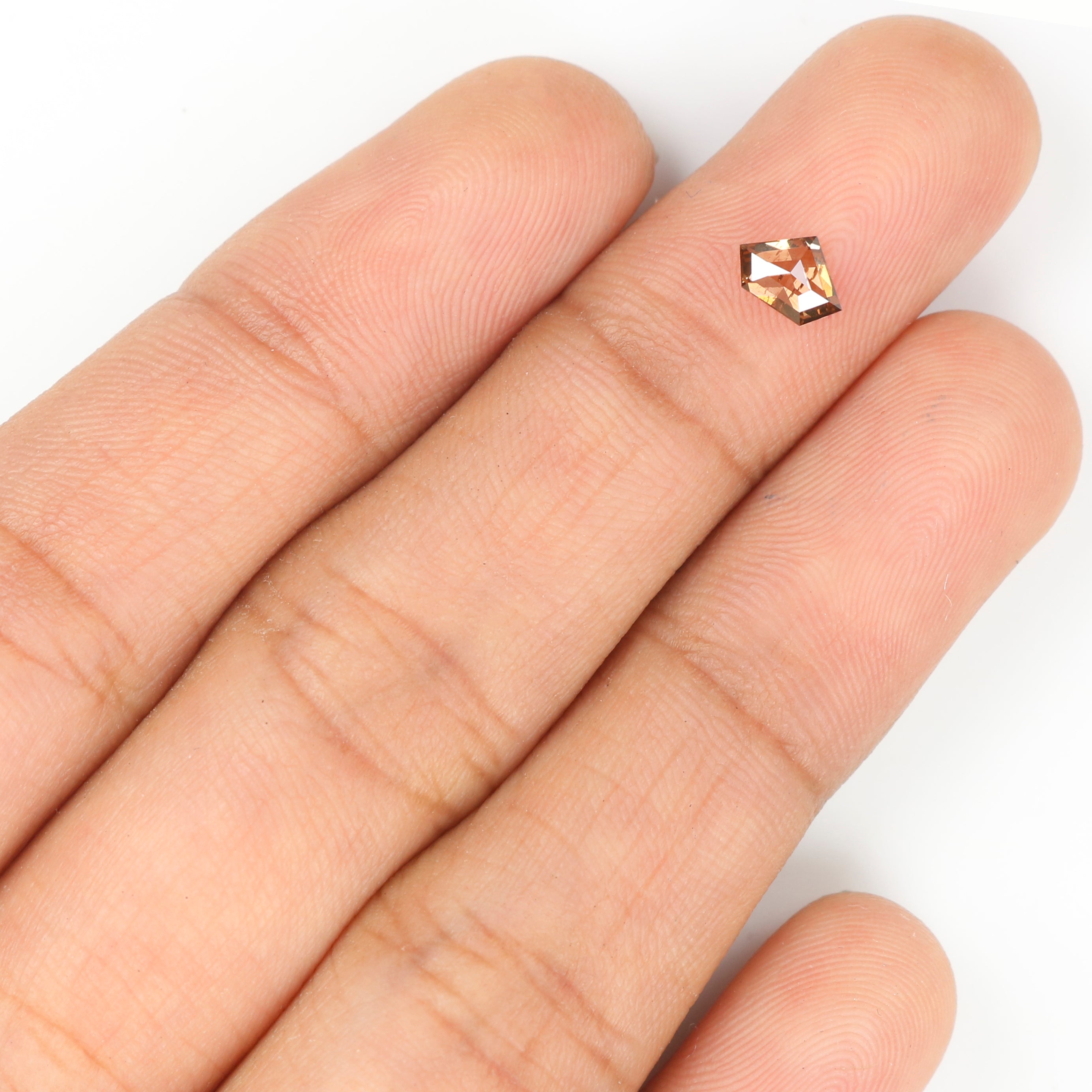 0.39 CT Natural Loose Shield Shape Diamond Brown Color Shield Shape Diamond 4.15 MM Natural Loose Diamond Shield Rose Cut Diamond LQ661