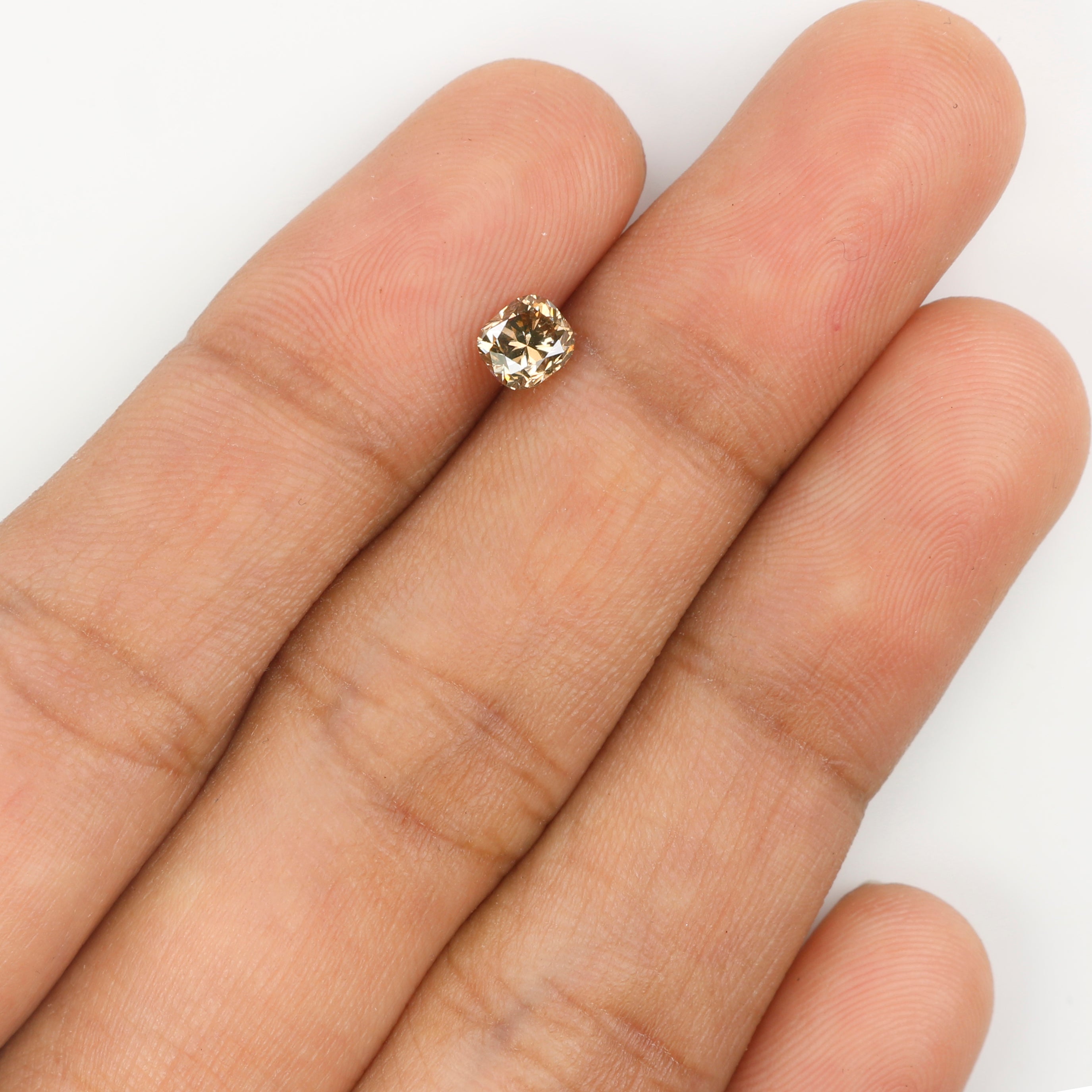 0.47 Ct Natural Loose Diamond, Cushion Diamond, Brown Diamond, Polished Diamond, Real Diamond, Rustic Diamond, Antique Diamond L709