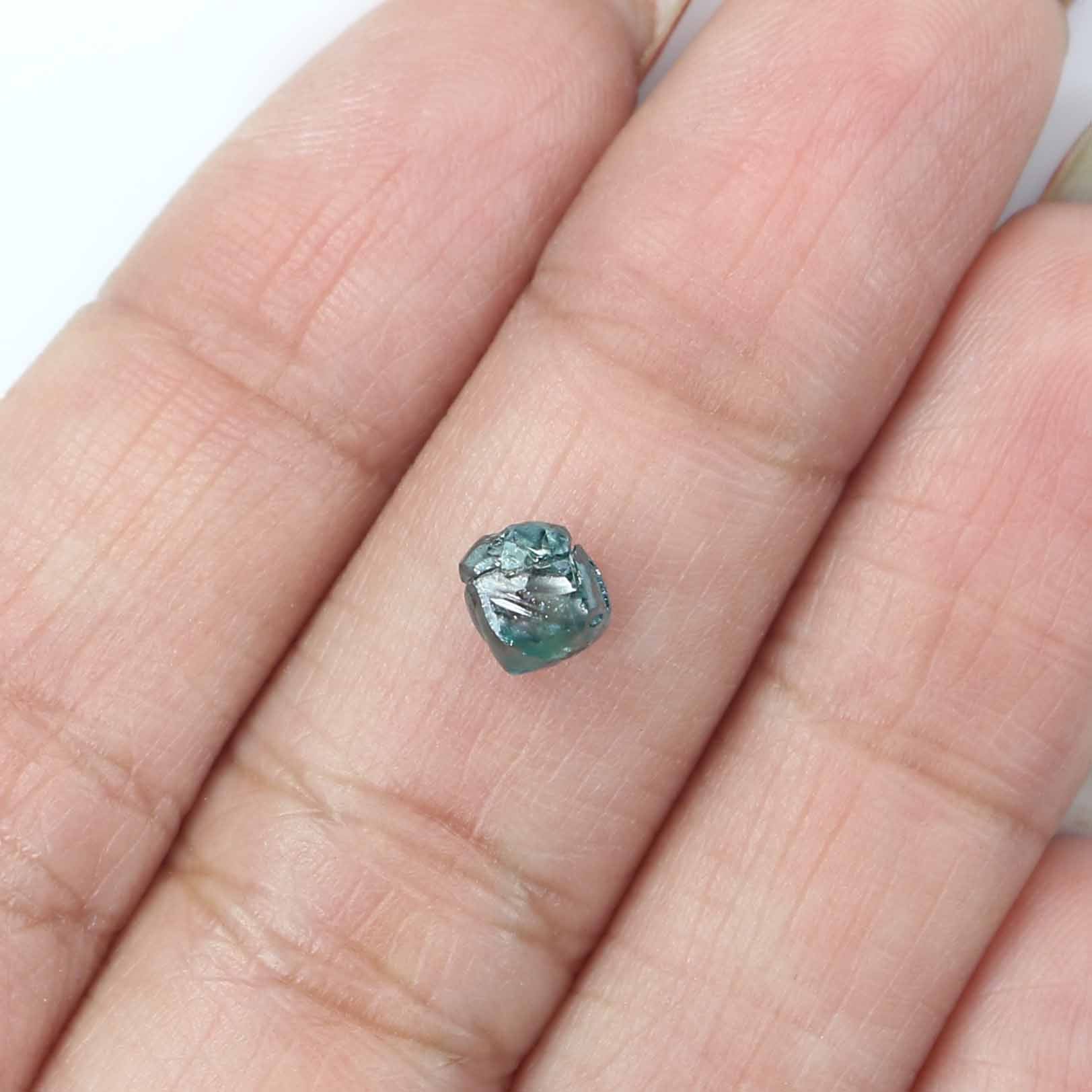 1.11 CT Natural Loose Rough Shape Diamond Blue Color Rough Cut Diamond 5.85 MM Natural Loose Blue Diamond Rough Irregular Cut Diamond QL2358