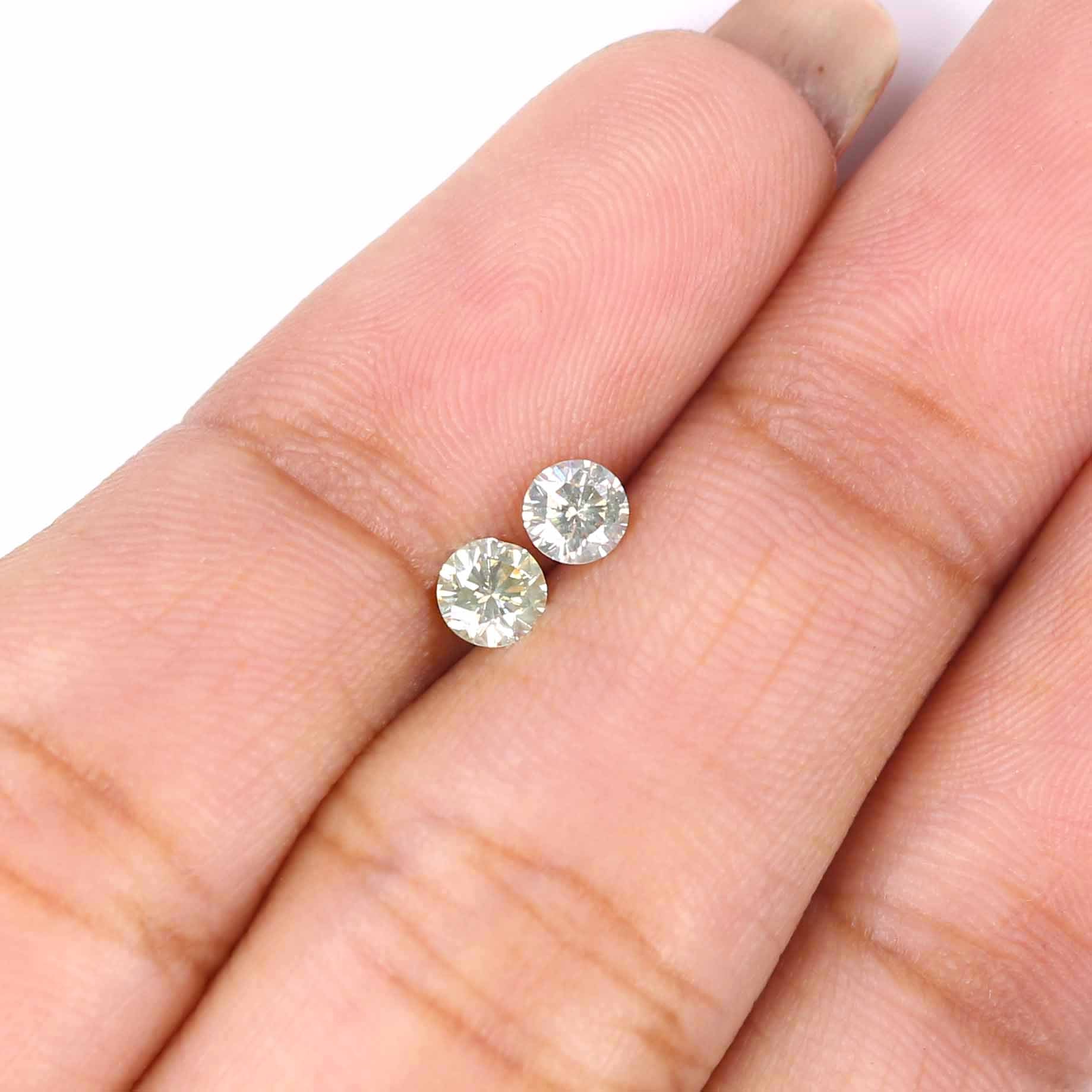 0.38 Ct Natural Loose Round Cut Pair Diamond White - J Color Round Cut Diamond 3.50 MM Natural Diamond Round Brilliant Cut Diamond LQ2002