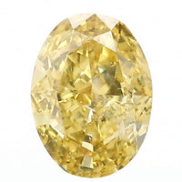 0.25 Ct Natural Loose Diamond Oval Yellow Color SI1 Clarity 4.40 MM L8592