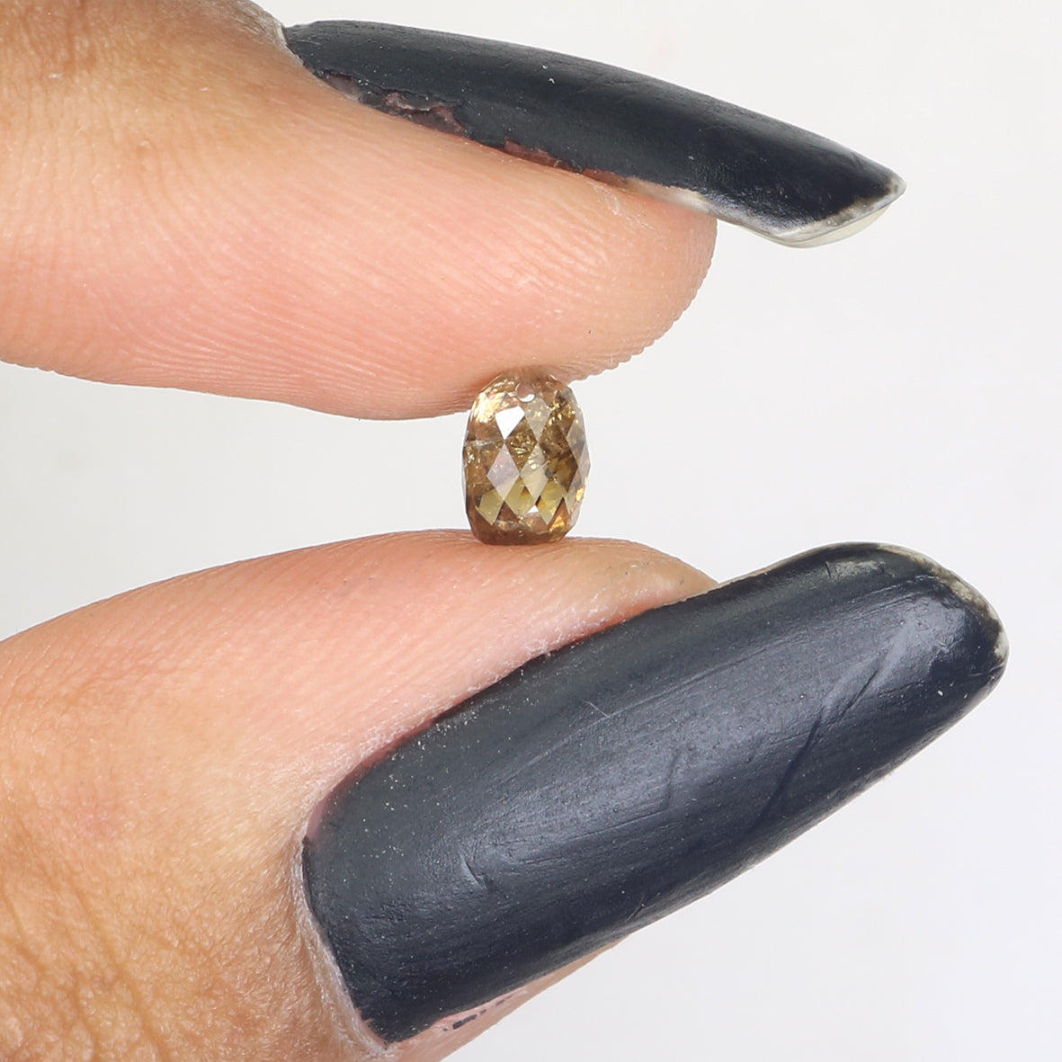 0.75 Ct Natural Loose Briolette Shape Diamond Brown Color Drop Diamond 5.75 MM Natural Loose Brown Color Briolette Rose Cut Diamond LQ9834