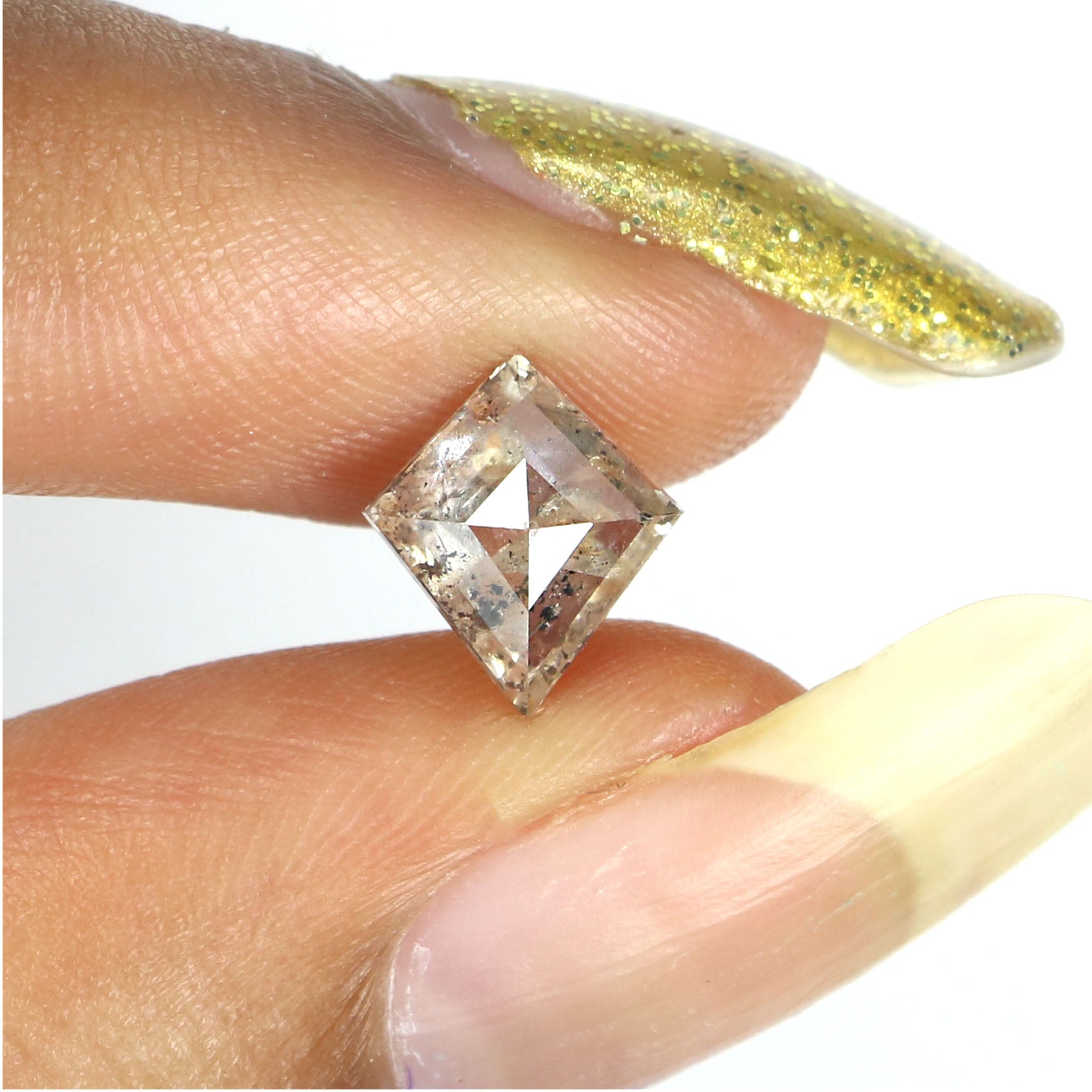 1.07 Ct Natural Loose Kite Shape Diamond Gray Brown Color Kite Shape Diamond 8.60 MM Natural Loose Diamond Kite Rose Cut Diamond QK2176