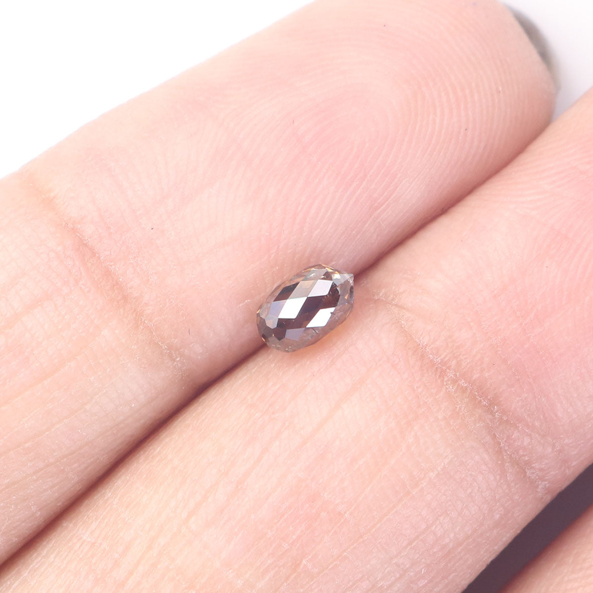 0.47 Ct Natural Loose Briolette Shape Diamond Brown Color Drop Diamond 5.10 MM Natural Loose Brown Color Briolette Rose Cut Diamond LQ9252