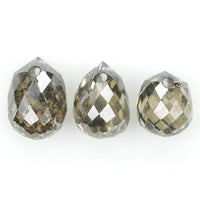 1.27 Ct Natural Loose Diamond, Briolette Diamond, Green Diamond, Briolette Cut Bead Diamond, Polished Diamond, Faceted Diamond L9906
