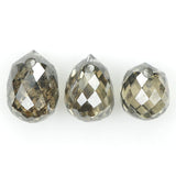 1.27 Ct Natural Loose Diamond, Briolette Diamond, Green Diamond, Briolette Cut Bead Diamond, Polished Diamond, Faceted Diamond L9906