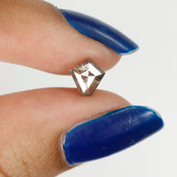 0.72 CT Natural Loose Diamond, Pentagon Cut Diamond, Salt And Pepper Diamond, Black Gray Pentagon Diamond, Rose Cut Diamond KDL9518