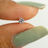0.14 Ct Natural Loose Diamond, White Diamond, Round Diamond, Round Brilliant Cut Diamond, Sparkling Diamond, Rustic Diamond L5107