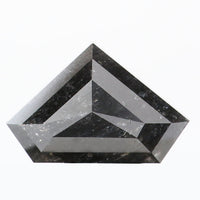 2.85 Ct Natural Loose Diamond Shield Black Color I3 Clarity 11.80 MM KDL8767