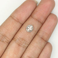 Natural Loose Oval Salt And Pepper Color Diamond 1.03 CT 7.00 MM Oval Shape Rose Cut Diamond KDL1098