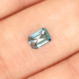 0.37 Ct Natural Loose Diamond, Emerald Cut Diamond, Blue Diamond, Polished Diamond, Rose Cut Diamond, Rustic Diamond, Antique Diamond L9747