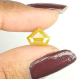 2.52 Ct Natural Loose Diamond, Shield Cut Diamond, Yellow Color Diamond, Rose Cut Diamond, Real Rustic Diamond, Antique Diamond KDL9615