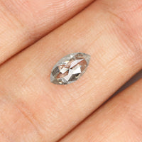 0.54 Ct Natural Loose Diamond, Marquise Diamond, Black Diamond, Gray Diamond, Salt And Pepper, Polished Diamond, Rustic Diamond KDL348