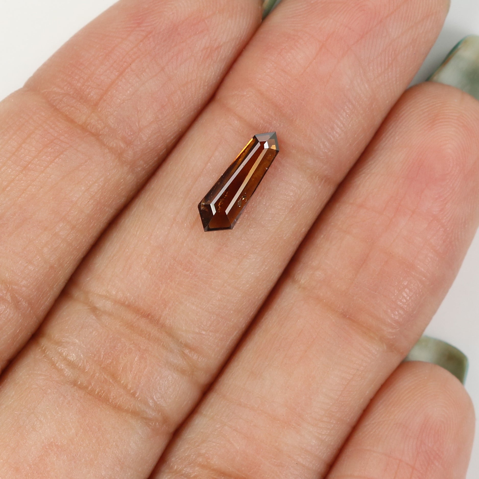 0.58 CT Natural Loose Shield Shape Diamond Brown Color Shield Cut Diamond 10.40 MM Natural Brown Diamond Shield Rose Cut Diamond LQ1621