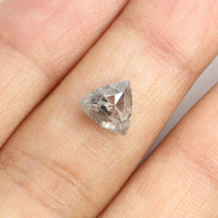 1.62 Ct Natural Loose Diamond, Triangle Diamond, Grey Diamond, Black Diamond, Salt Pepper Diamond, Geometric Diamond, Rose Cut Diamond KDL128
