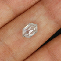 0.88 Ct Natural Loose Diamond, Hexagon Diamond, Grey Diamond, Hexagon Cut Diamond, Polished Diamond, Rose Cut Diamond Rustic Diamond KDL212